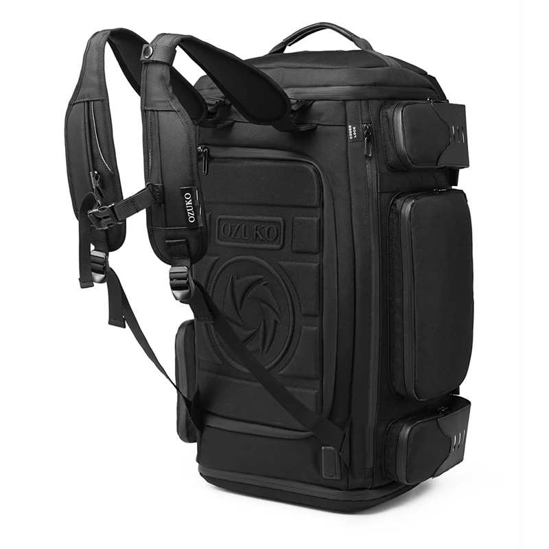 Ozuko 9326 Large Gym Backpack Sports Duffle Bag with Shoes Compartment, 3 Way Waterproof College School Carry On Travel