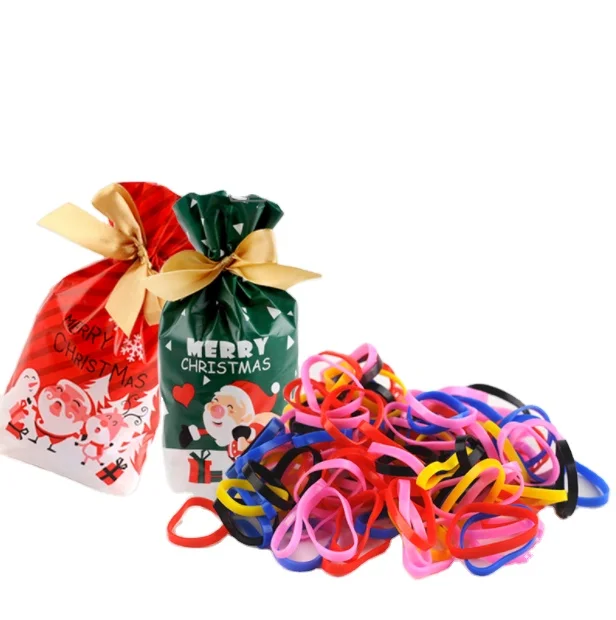 
Christmas pack disposable rubber bands are hot sellers 