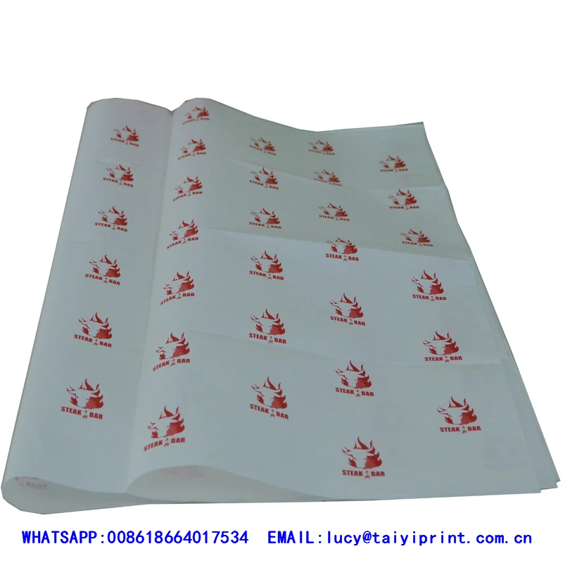 Customized printed shawarma wrapping paper