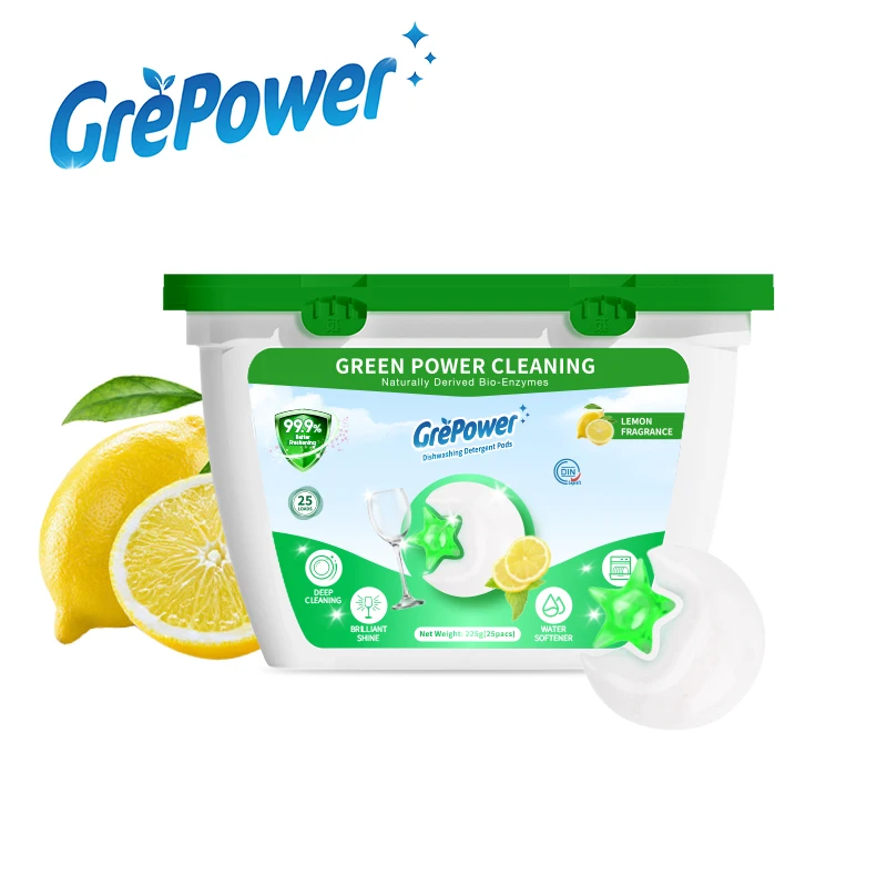 Liby Grepower Hot Hot Sale Dishwasher block Detergent pods Concentrated 20g Dish Tabs Cleaning Dishwashing Tablets for dish OEM