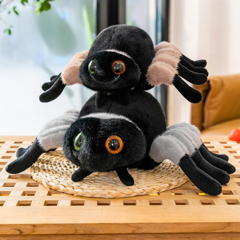 Wholesale simulation big spider plush toy funny doll Halloween gift stuffed animal toys