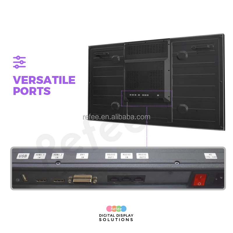 Refee Android Network Full Hd 55 inch 2x3 3x3 Display Video Wall Controller 4k Panel Video Wall Price Lcd Advertising Screen