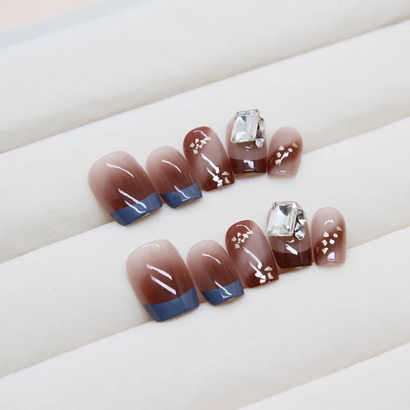 Cat eye style press on nails wholesale high quality fake nails Pattern Design Acrylic Tight Bonding Artificial fingernails