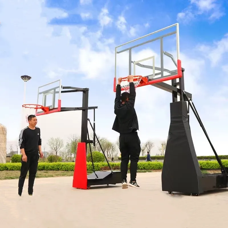 Movable basketball hoop stand professional outdoor portable adjustable basketball board with stand for adult