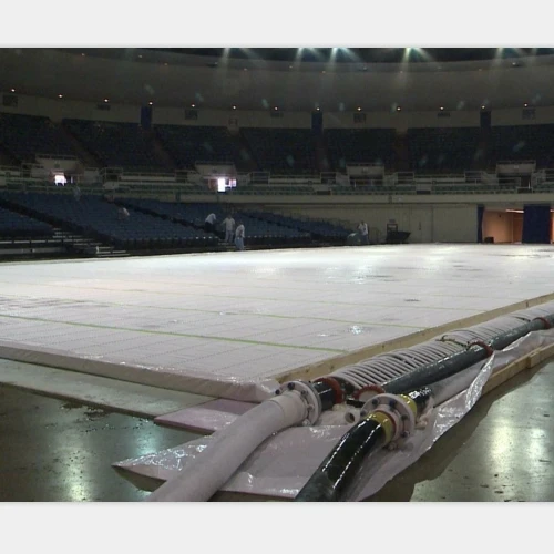 Skating floor plate ice rink bottom making ice mat
