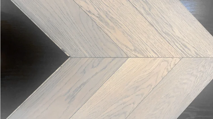 classical 60 degree selected grade greyish oak chevron parquet flooring