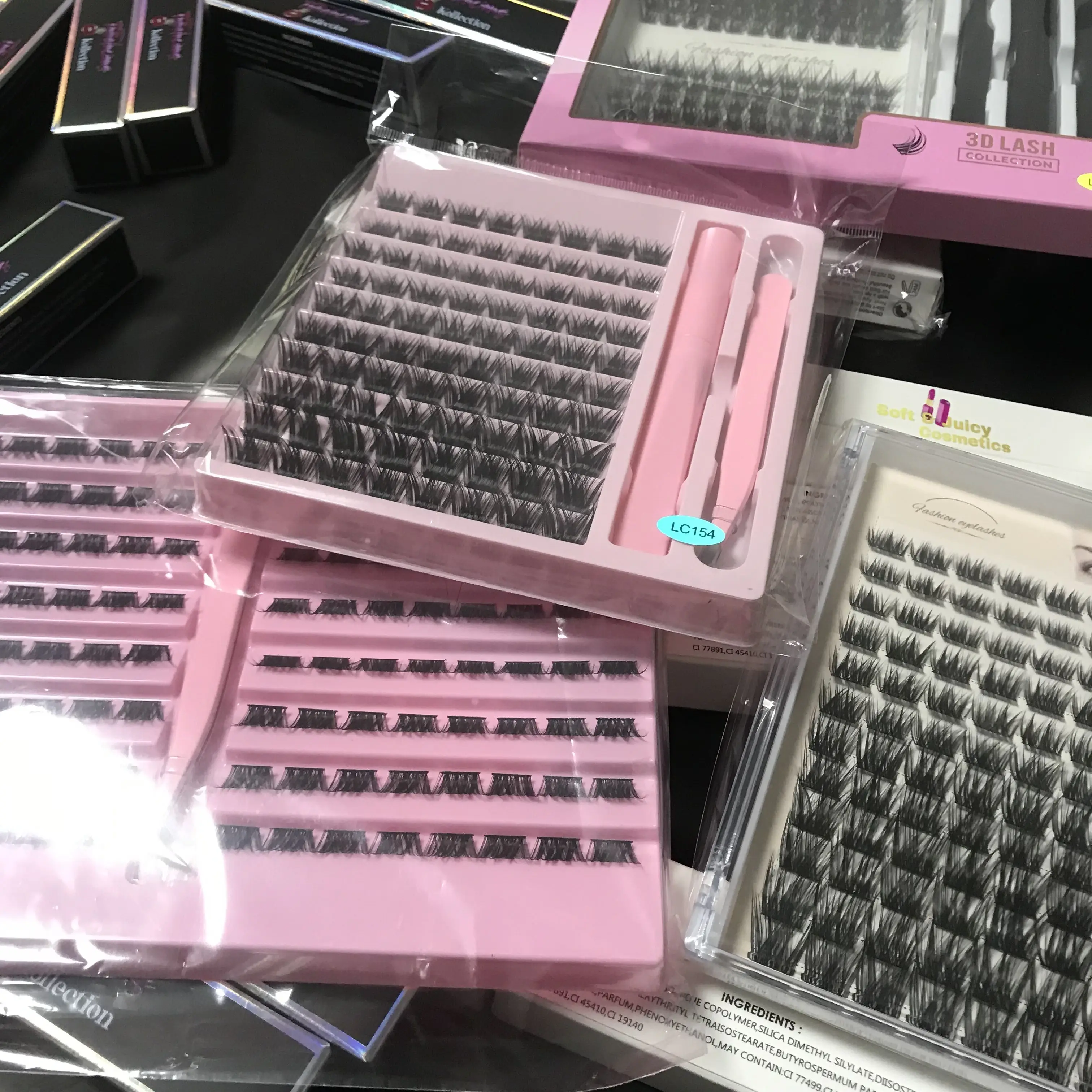 Fluffy segment diy lash Eyelashes Wholesale Eyelash extensions glue Private Label Adhesive FOR cluster lash