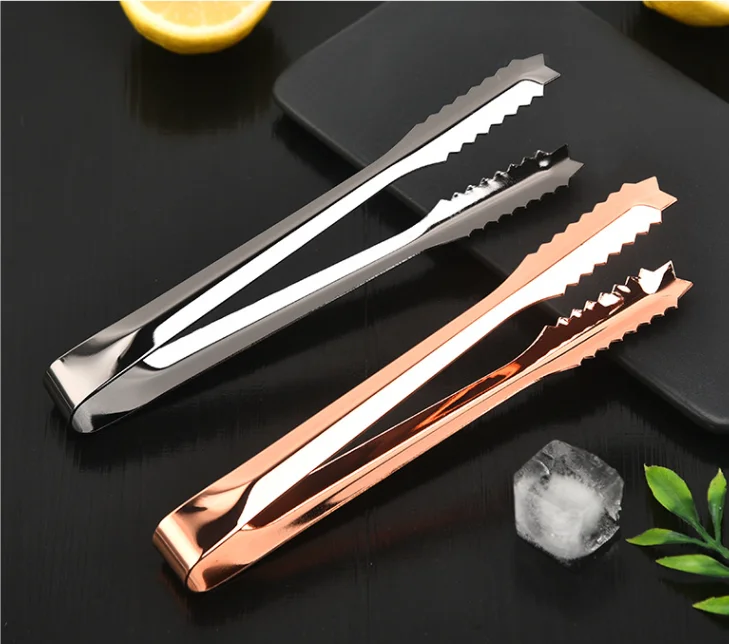 Food-grade Bar Kitchen  Stainless Steel Black Salad Sugar Whiskey Cube Serving Mini  Tong Ice Clip  Buy Ice Clip Accessories