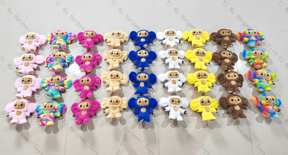Factory Wholesale 18/20/25/30/40/50cm Russian Soft Cheburashka Plush Toy Big Ears Monkey anime Stuffed Animal
