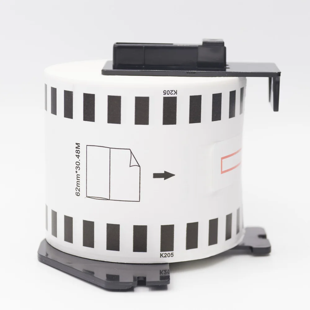 PUTY compatible DK thermal label black on white 62mm*30.48m dk shipping labels DK-22205 For brother QL printer