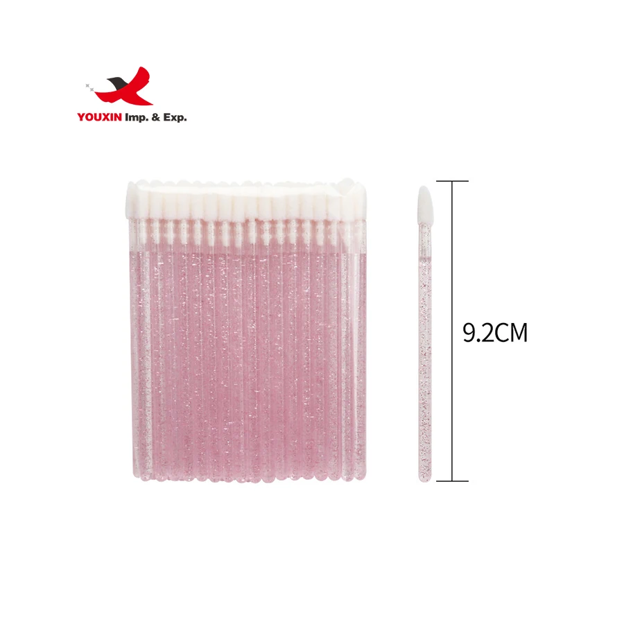 wholesale 50 pcs Disposable Lip Brushes Micro Brushes Mascara Cleaning Eyelash Brushes