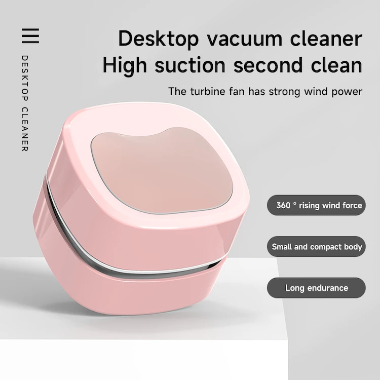2024 Mini Window Tabletop Car Vacuum Cleaner Portable USB Rechargeable Rubber Confetti Dust Sweeper for Student