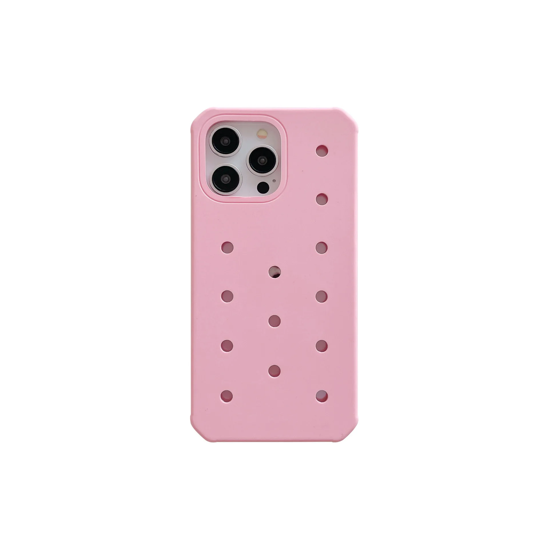 Silicone Cell Phone Case With Holes Diy Phone Case For Iphone 15 11 12 13 14 Pro Max Hold Decoration Soft Silicone Phone Case