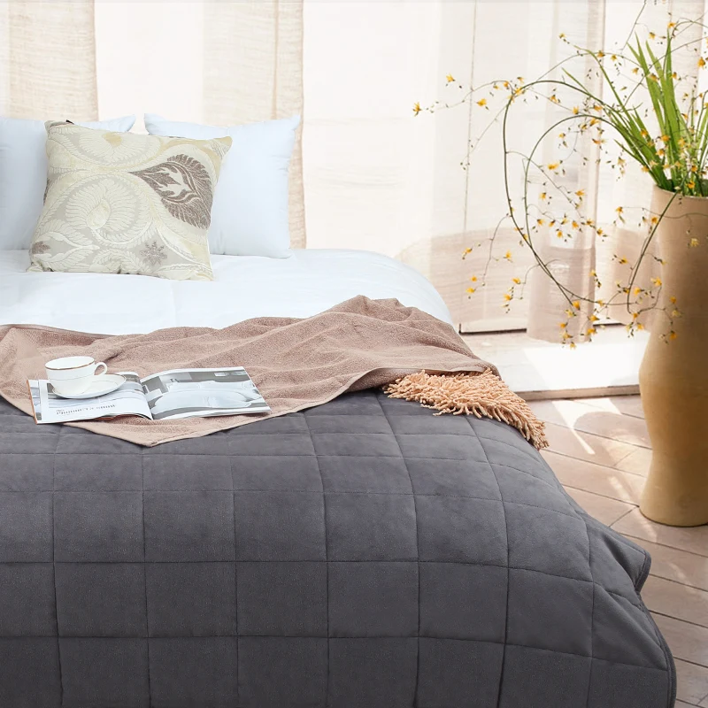 Best Minky Weighted Blanket With Washable Removable Cover Safety For Kids 15lbs