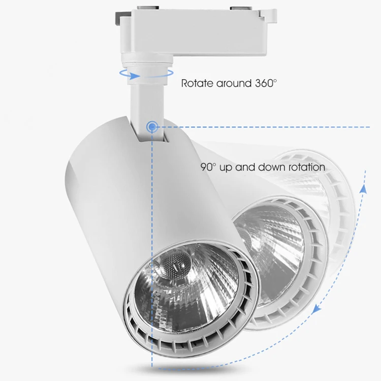 Ushine Indoor Modern Aluminum Track Lamp 12W 20W 30W 40W Magnetic Linear COB LED Track Light