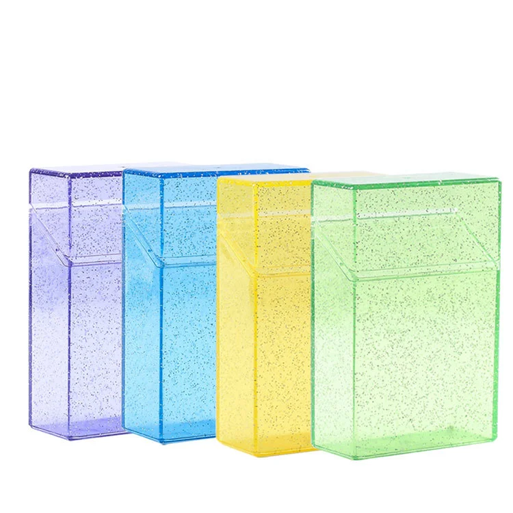 New Style Customizable Logo Smoking Cigarette Waterproof Girly Plastic Acrylic Cigarette Transparent Case Box