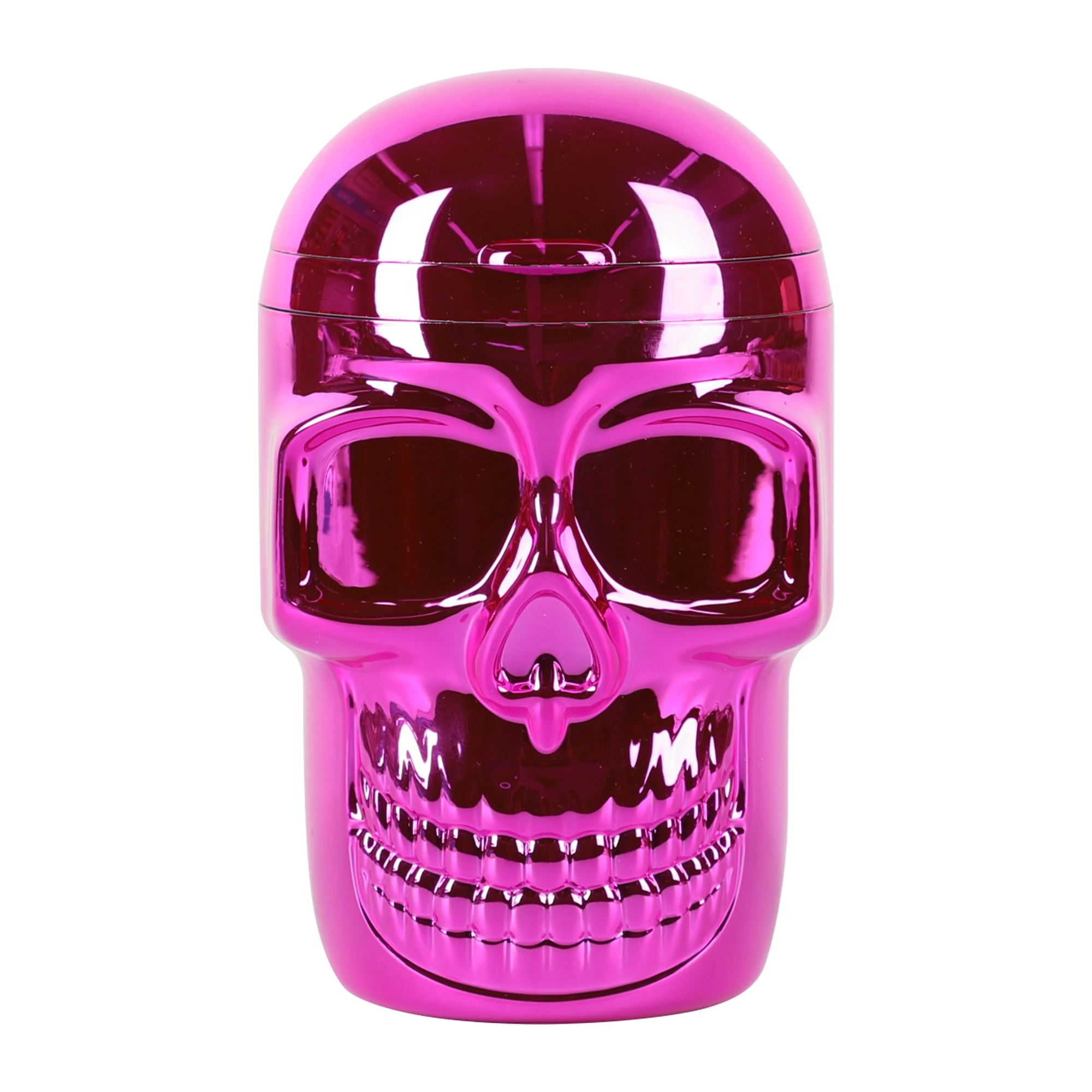 UKETA customized display box car ashtray smellproof windproof skull shape ABS plastic car ashtray with Led light