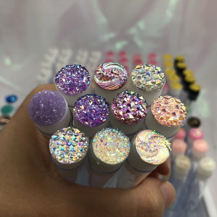 Empty Spoolie Tube Lash Brush Tube Crystal Independent Tube Brushes Private label Diamond Eyelashes Lashes Mascara Brush