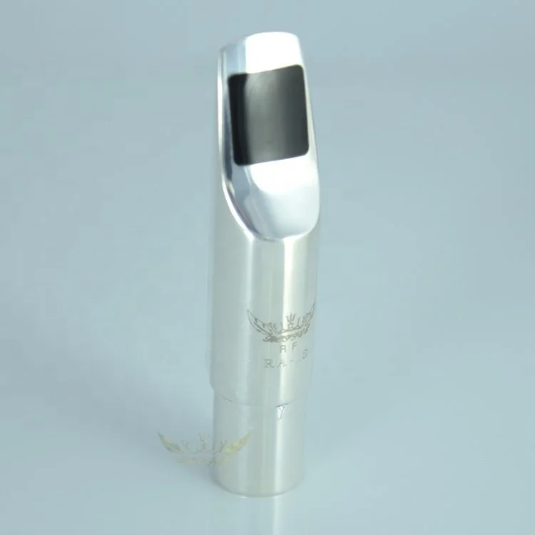 Roffee Woodwind Musical Instrument Parts Accessories Alto Saxophone Sax Headjoint Silver Plated Ligature Mouthpiece