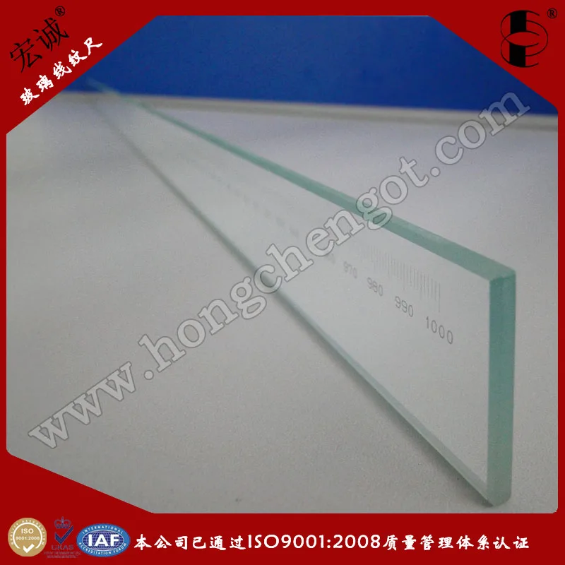 China Good Quality Glasses Optical HCL01-1000 High Transparent Measuring Rulers for Machine Vision Lens