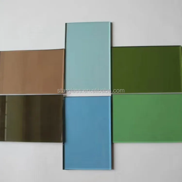 reflective price Tinted Float Glass Black Grey Green Blue Bronze colors colored building glass
