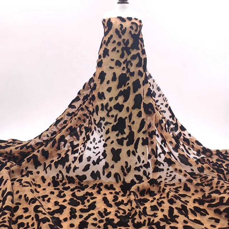 Woven Nylon Viscose velvet silk fabric velvet burnout fabric for fashion dress clothing textile