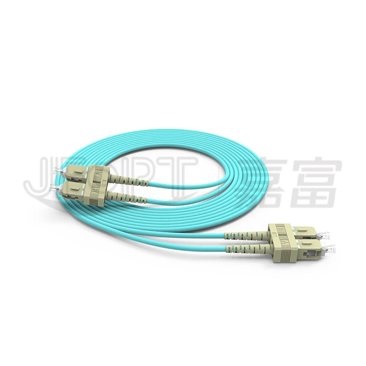 Multi mode fiber optical jumper cable duplex 3.0mm PVC LSZH OM3 patch cord SC connector