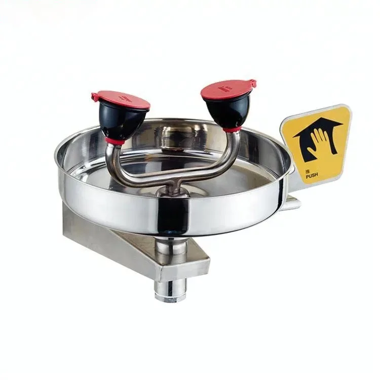 Stainless Steel Safety Equipment 304sus Polishing Wall Mounted Eye Wash Machine