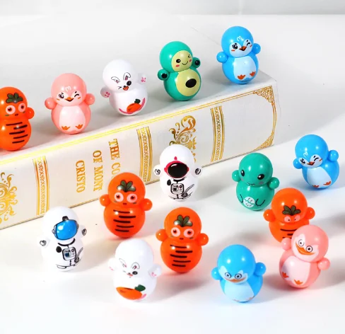 Fancy Factory Promotional Mini Self-Righting Roly-Poly Baby Doll Tumbler Classic Desktop Toy Capsule Fidget Game for Kids