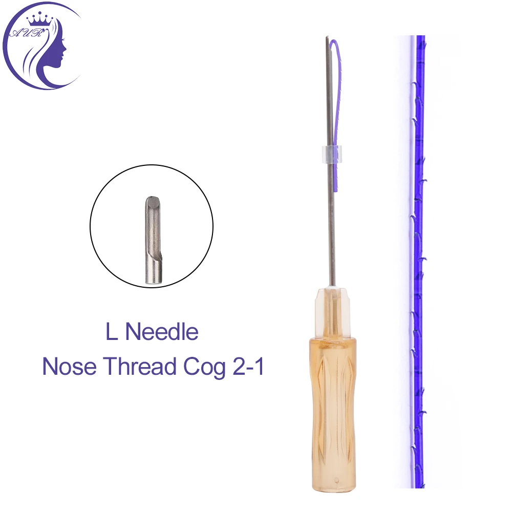 High-grade COG 2-1 L Blunt 19G 60mm polydioxanone absorbable sutures pdo thread lift korea cog nose