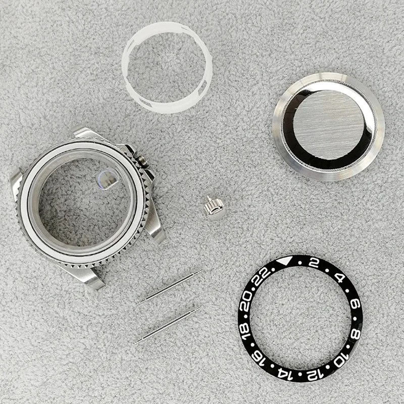 Factory Customized 316 Stainless Steel High-quality Watch Case 40mm Ceramic Ring Sapphire Glass Watch Accessories