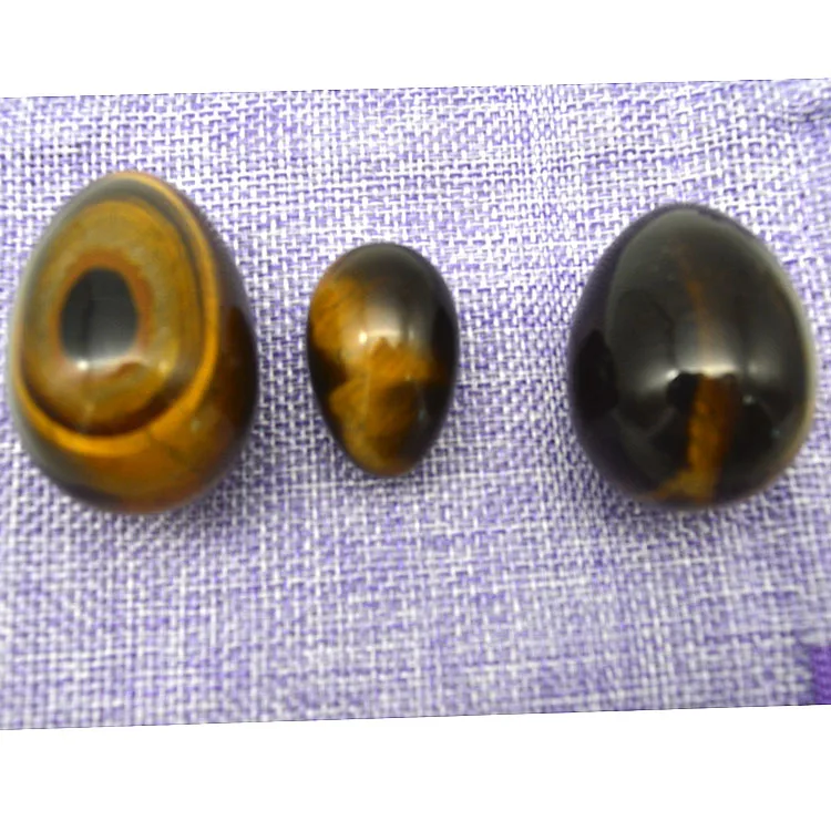 Wholesale Charming Natural Tiger Eye Stone Quartz Crystal Yoni Eggs for Women Kegel Exercise