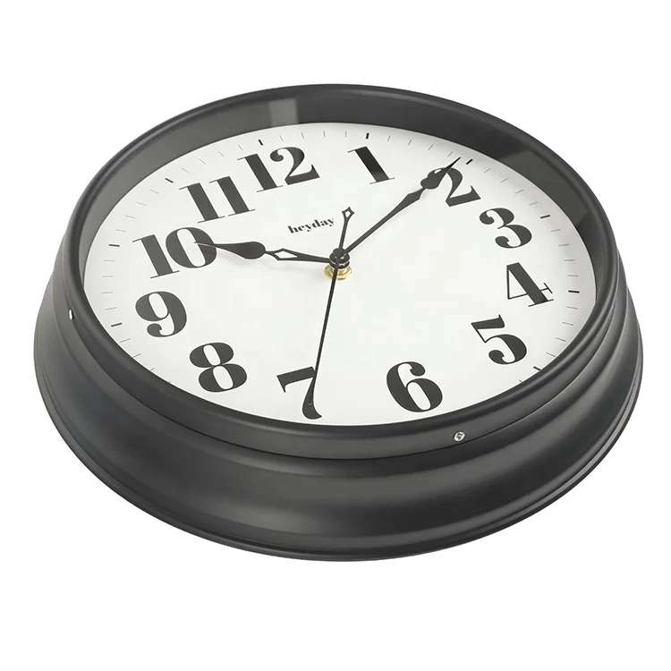 12 inch quartz analog silent non ticking round shape modern design wall clock