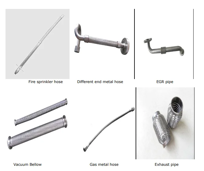 Гибкий металлический шланг из нержавеющей стали с гофрированной оплеткой для промышленного использования