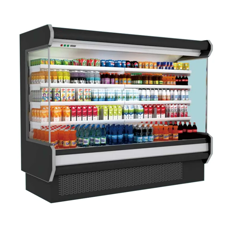Factory Custom Commercial Drink Beverage Chiller Refrigeration Equipment Open Display Cooler Freezer for SupermarketRestaurant