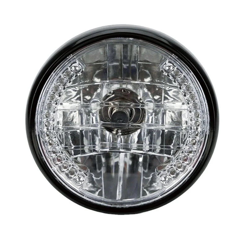 Modified classic motorcycle headlight for harley