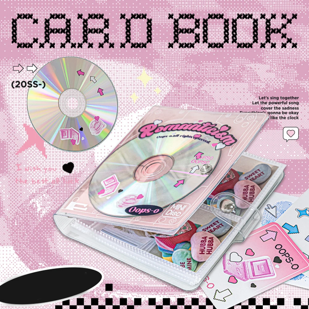 Retro CD Kpop Photocards Collect Book Binder A7 Notebook Cover Diary Agenda Planner Stationery