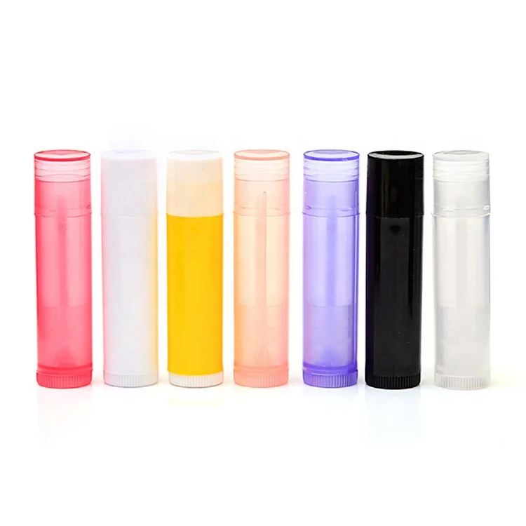 Manufacturer Wholesale Custom Colorful PP Clear Mini Lip Balm Tube 5g Empty Plastic Lipstick Tube