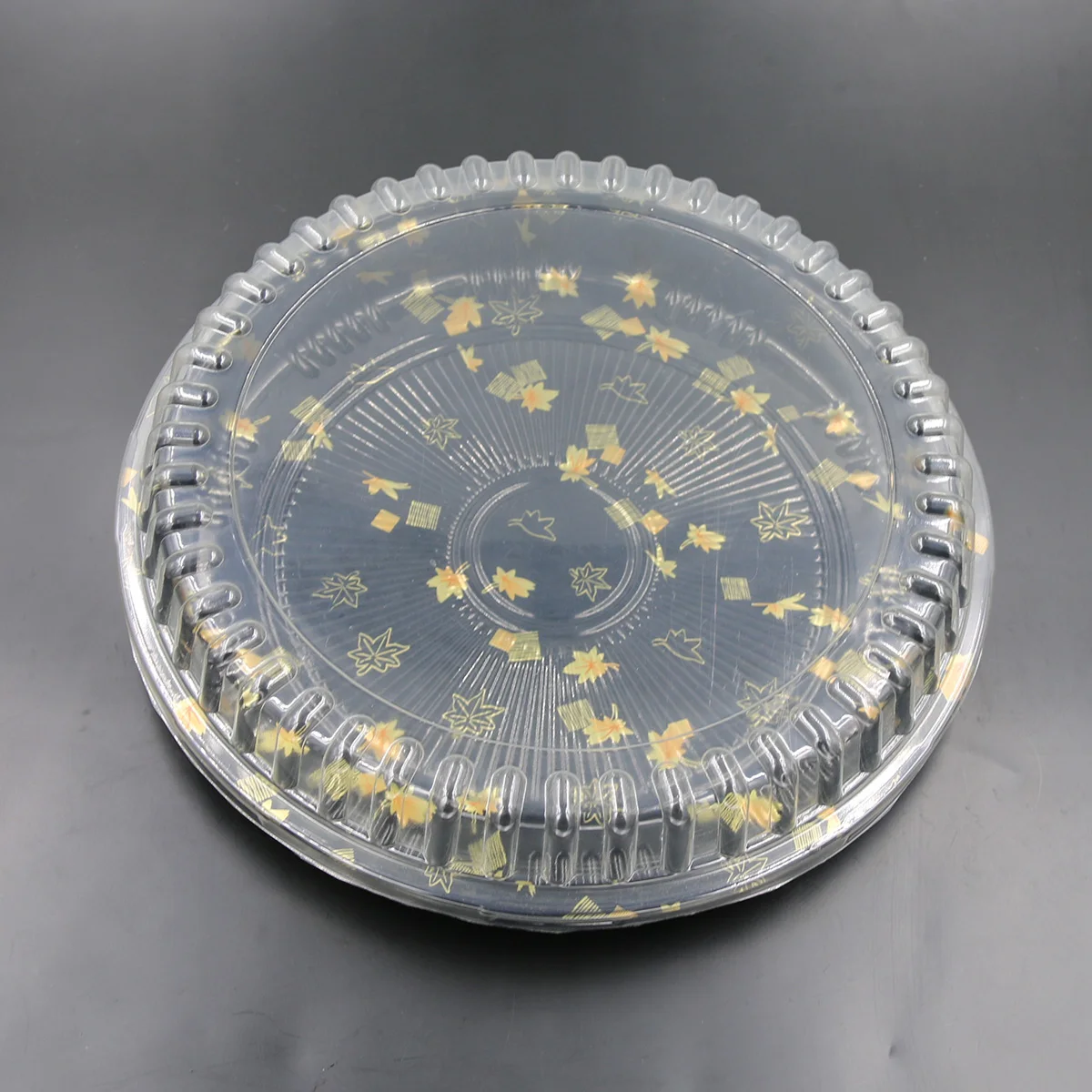 Free sample  28cm Plastic  disposable Takeaway Round Custom Japanese Recyclable Sushi packaging Box with lid