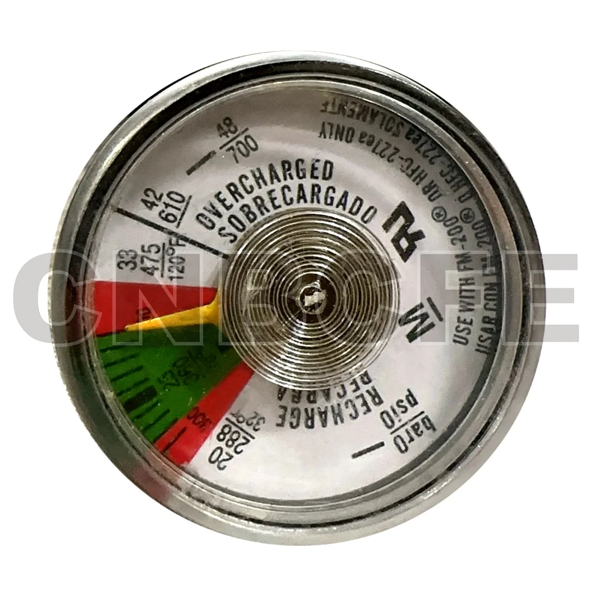 BaiChuan Model 37 NPT 1/8 Thread Firefighting Equipment Diaphragm Pressure Gauge For Fire Extinguisher Dry Powder Pressure gauge