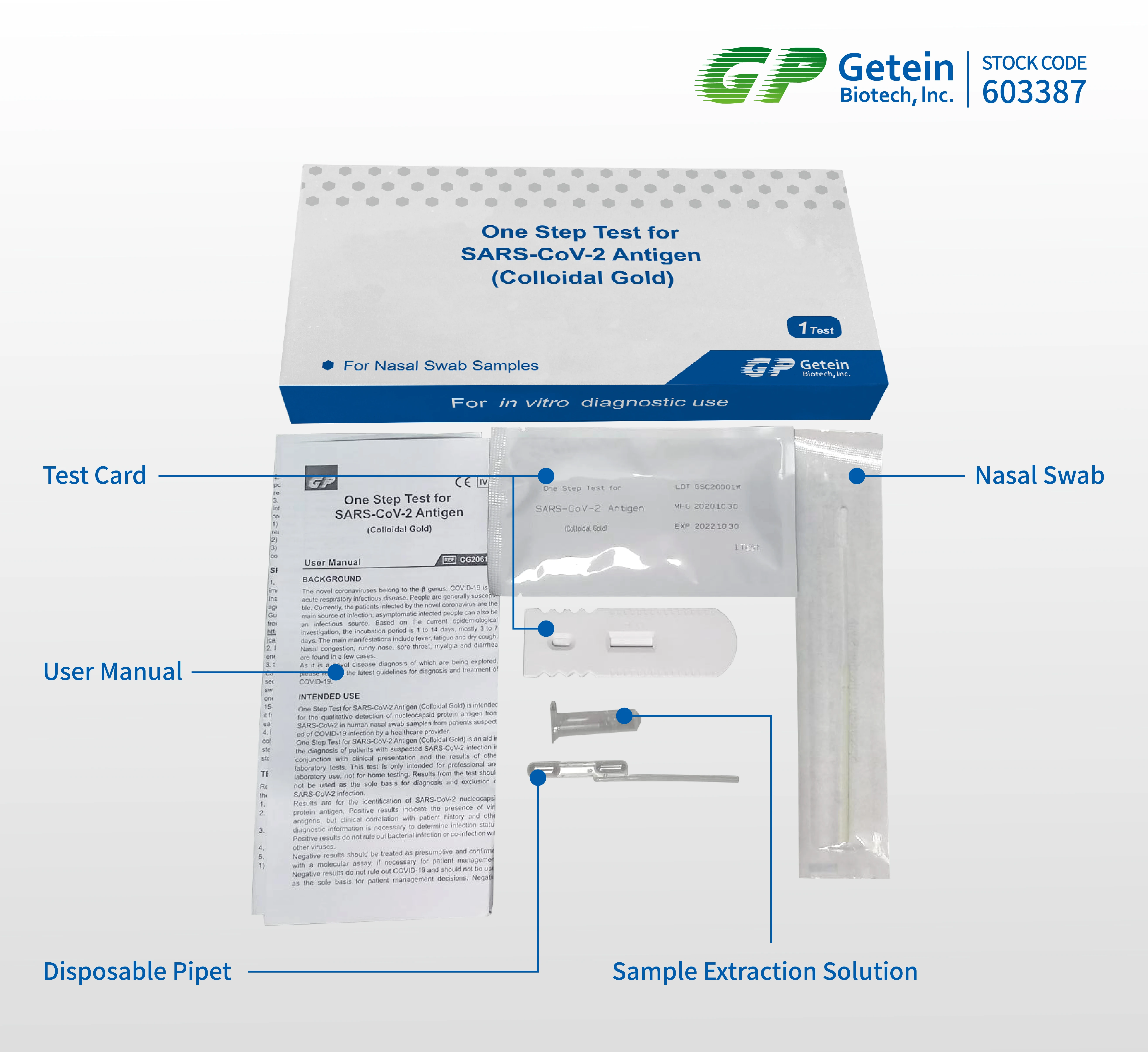 
Nutralizing Antibodies Test Kit Blood Test Colloedal Gold 
