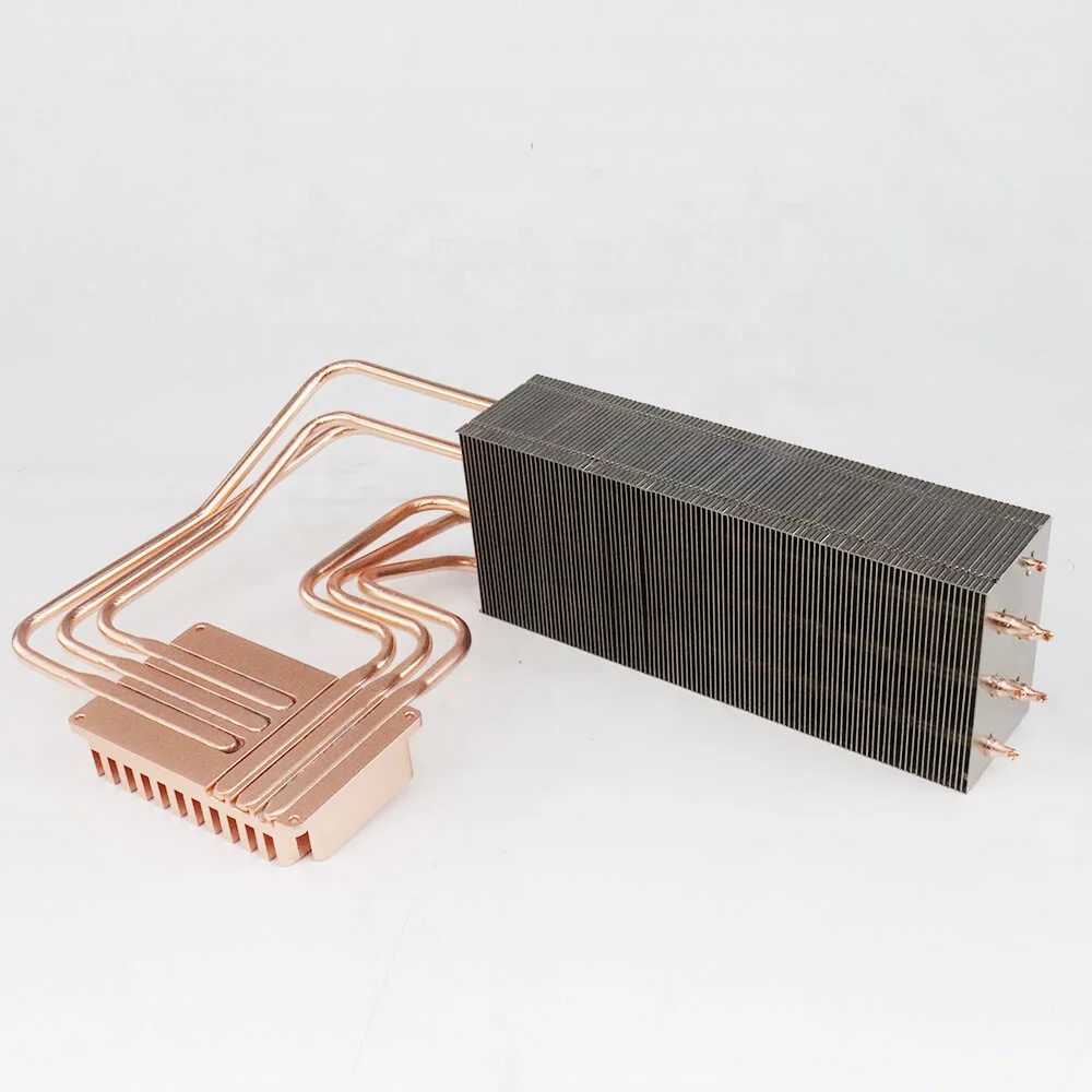 High Power Custom Heat Pipe Heatsink With Copper Base Plate