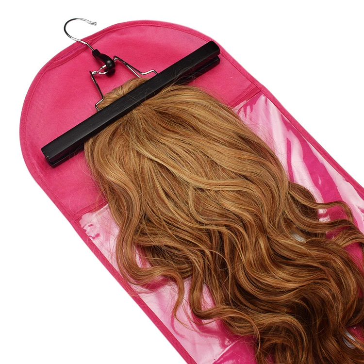 Stock Clips Clip in Wig Extensions Storage Hair Bags Extension Hangers