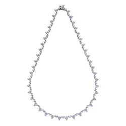 Rochime full circle triangle lab grown diamond necklace s925 silver gold plated 5a zircon jewelry for women