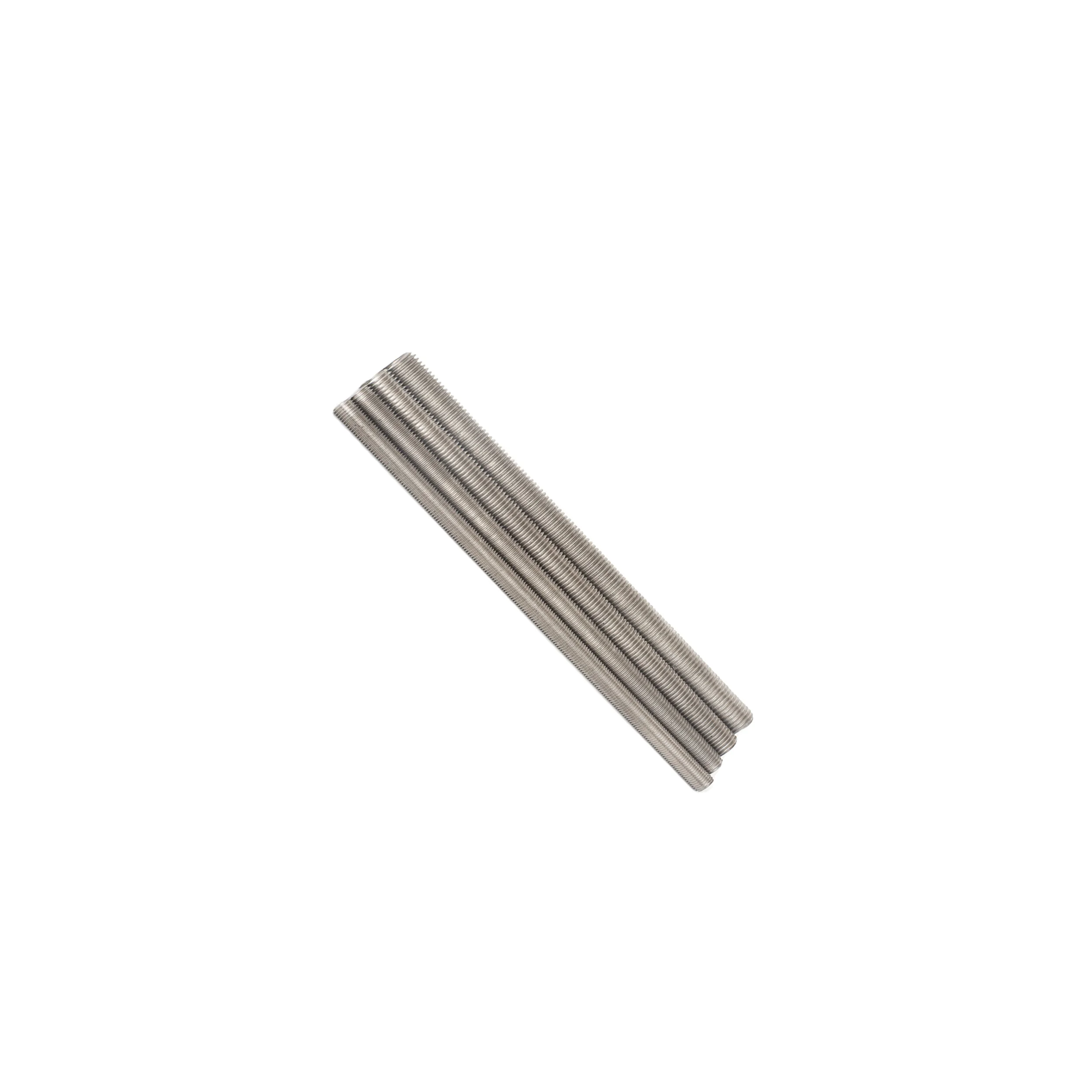 stainless steel 304/316 plain or silvery zinc customized High strength and hardness professional production  thread rod bar