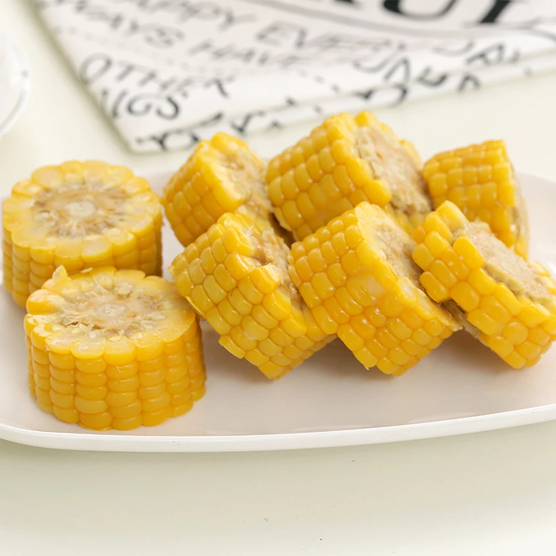 Fresh No-GMO yellow waxy  corn in vacuum packaging