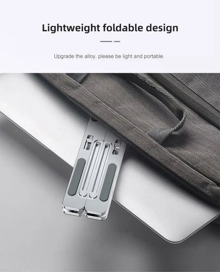 Портативный складной ноутбук macbook алюминиевый держатель для ноутбука с регулируемой высотой