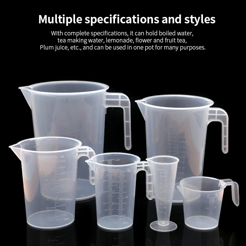 Kitchenware 100 250 500 1000 2000 3500 ml kitchen plastic measuring cups set