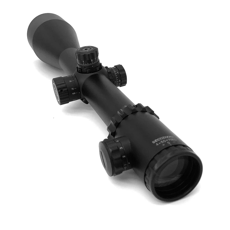 SECOZOOM Tactical Rifle Scope FFP 4-50x75 Long Range Riflescope with ED Lens