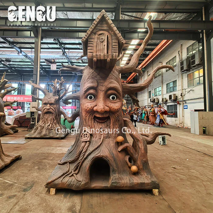 Customized Popular Talking Tree With Small Animals Funny Animatronic Talking Tree